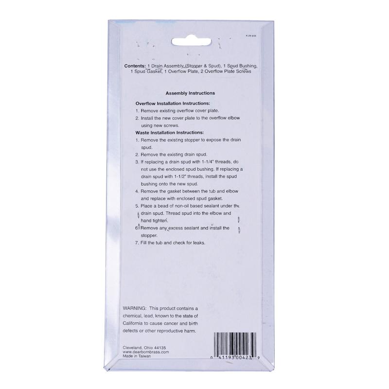 Dearborn® K26SN Bath Waste Conversion Kit, Satin Nickel thumbnail 3