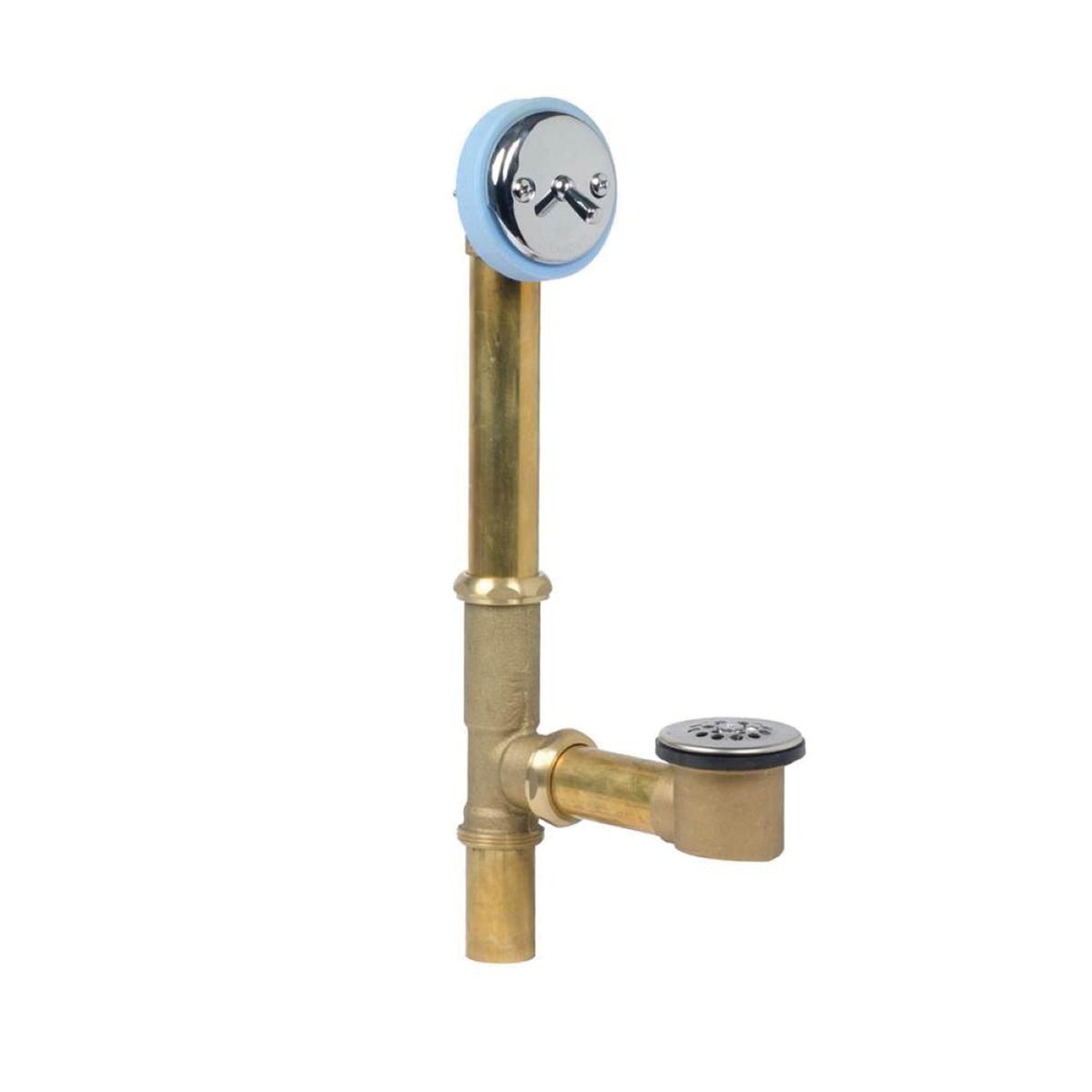 Oatey® P8227BN Tubular Bath Waste Full Kit With Trim, Slip Nut, PVC, Brushed Nickel