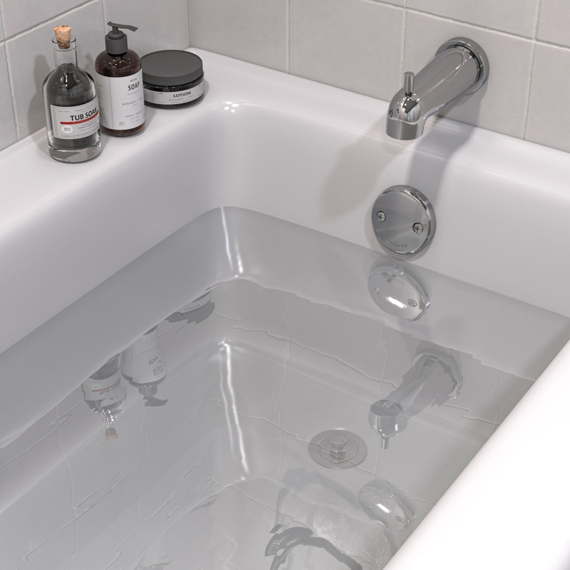 Dearborn® P9225BBG Bath Waste Uni-Lift Half Kit, Solvent Weld, PVC, Chrome thumbnail 2