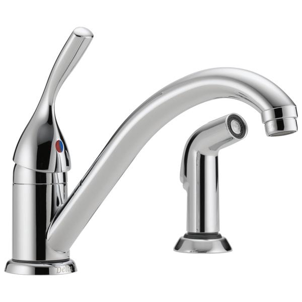 DELTA&reg; 175-DST Classic Kitchen Faucet, 1.8 gpm, Chrome Plated, 1 Handles, Domestic
