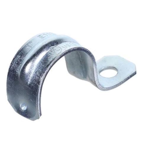 DiversiTech® 19402 EMT Pipe Strap, 1 in, Steel, Zinc-Plated, For Use With: EMT Conduits