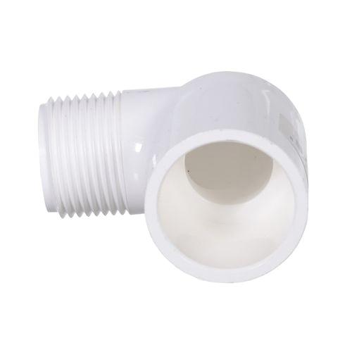 DiversiTech&reg; 5-410007 90 deg Street Elbow, 3/4 in MIPT x 3/4 in Slip, PVC, White, SCH 40