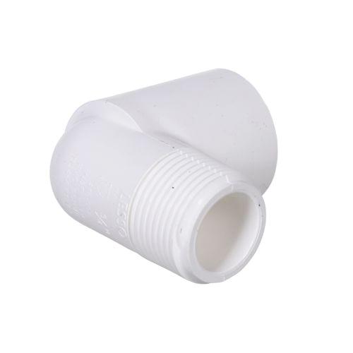 DiversiTech&reg; 5-410007 90 deg Street Elbow, 3/4 in MIPT x 3/4 in Slip, PVC, White, SCH 40