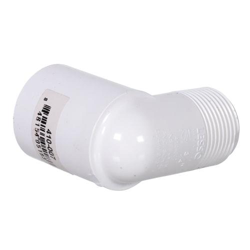 DiversiTech&reg; 5-410007 90 deg Street Elbow, 3/4 in MIPT x 3/4 in Slip, PVC, White, SCH 40