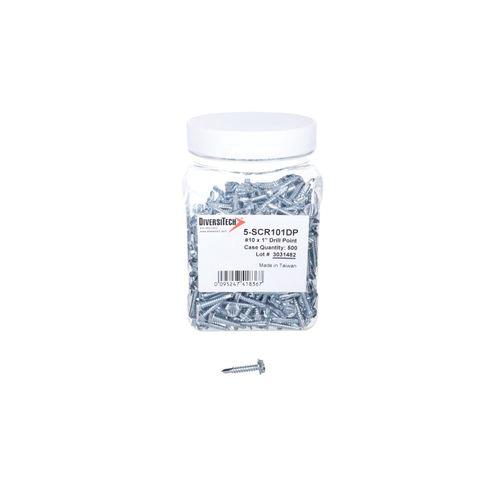 DiversiTech&reg; 5-SCR101DP Screw, #10 x 1 in Thread, Hex Washer Head, Steel