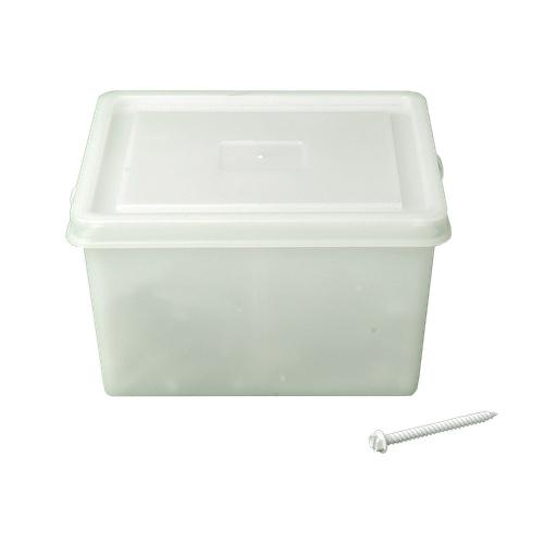 DiversiTech&reg; 5-SCR82W Screw, #8 x 2 in Thread, White Painted Hex Washer Head, Slotted Drive