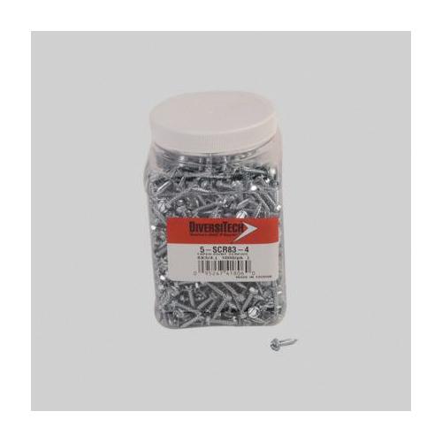DiversiTech® 5-SCR83-4 Screw, #8 Thread, 3/4 in OAL, Slotted Hex Washer Head, Hex, Slotted Drive, Sheet Metal