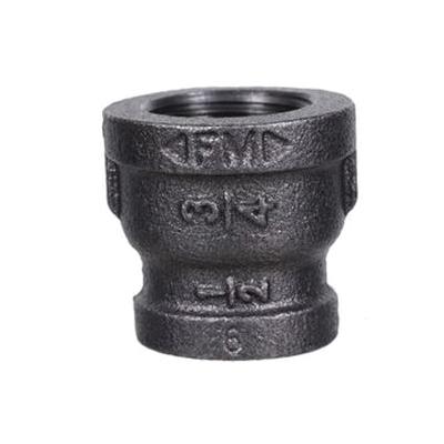 DiversiTech® BPF-10 Reducer Coupling, 3/4 in Female Threaded x 1/2 in Female Threaded, Iron, Black