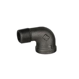 DiversiTech&reg; BPF-13 90 deg Street Elbow, 1/2 in Male Threaded x 1/2 in Female Threaded, Iron, Black