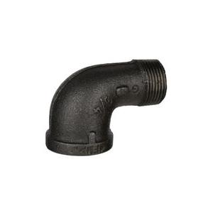 DiversiTech® BPF-14 90 deg Street Elbow, 3/4 in Male Threaded x 3/4 in Female Threaded, Iron, Black