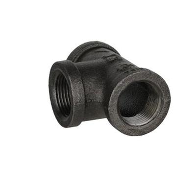 DiversiTech® BPF-17 Tee, 3/4 in Female Threaded x 3/4 in Female Threaded x 3/4 in Female Threaded, Iron, Black