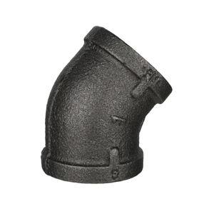 DiversiTech&reg; BPF-06 45 deg Elbow, 1 in FPT x 1 in FPT, Iron, Black, 150 lb