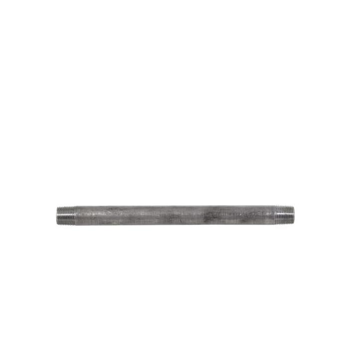 DiversiTech® BPN Series BPN-15 Pipe Nipple, 1/2 in Male Threaded x 1/2 in Male Threaded, 10 in, Iron, Black, SCH 40