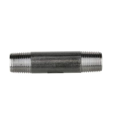 DiversiTech® BPN Series BPN-6 Pipe Nipple, 1/2 in Male Threaded x 1/2 in Male Threaded, 3-1/2 in, Iron, Black, SCH 40