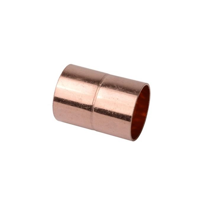DiversiTech&reg; C165-0215 Coupling With Rolled Tube Stop, 1-3/8 in C x 1-1/4 in C, Copper