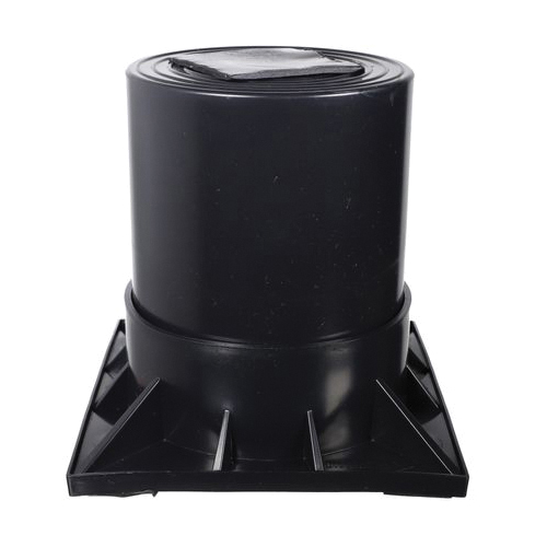 DiversiTech® HPR-6-2PG 2-Piece Ducted Heat Pump Riser, 500 lb Load Capacity, 6 in OAW, 6 in OAD, Plastic