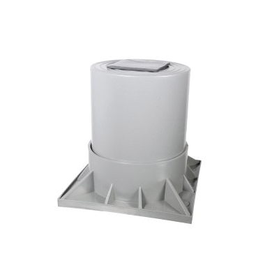 DiversiTech® HPR-6-2P 2-Piece Heat Pump Riser, Polypropylene, Medium Gray, For Use With: Heat Pumps and Air Handlers