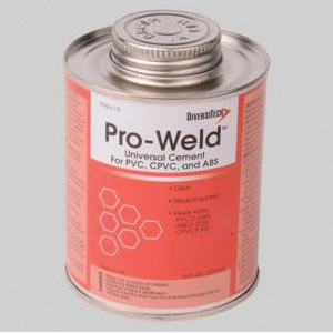 DiversiTech® Pro-Weld™ PWU-16 Universal Cement, 16 oz, Brush-Top Can, Cloudy/Liquid, Clear, Ether-Like
