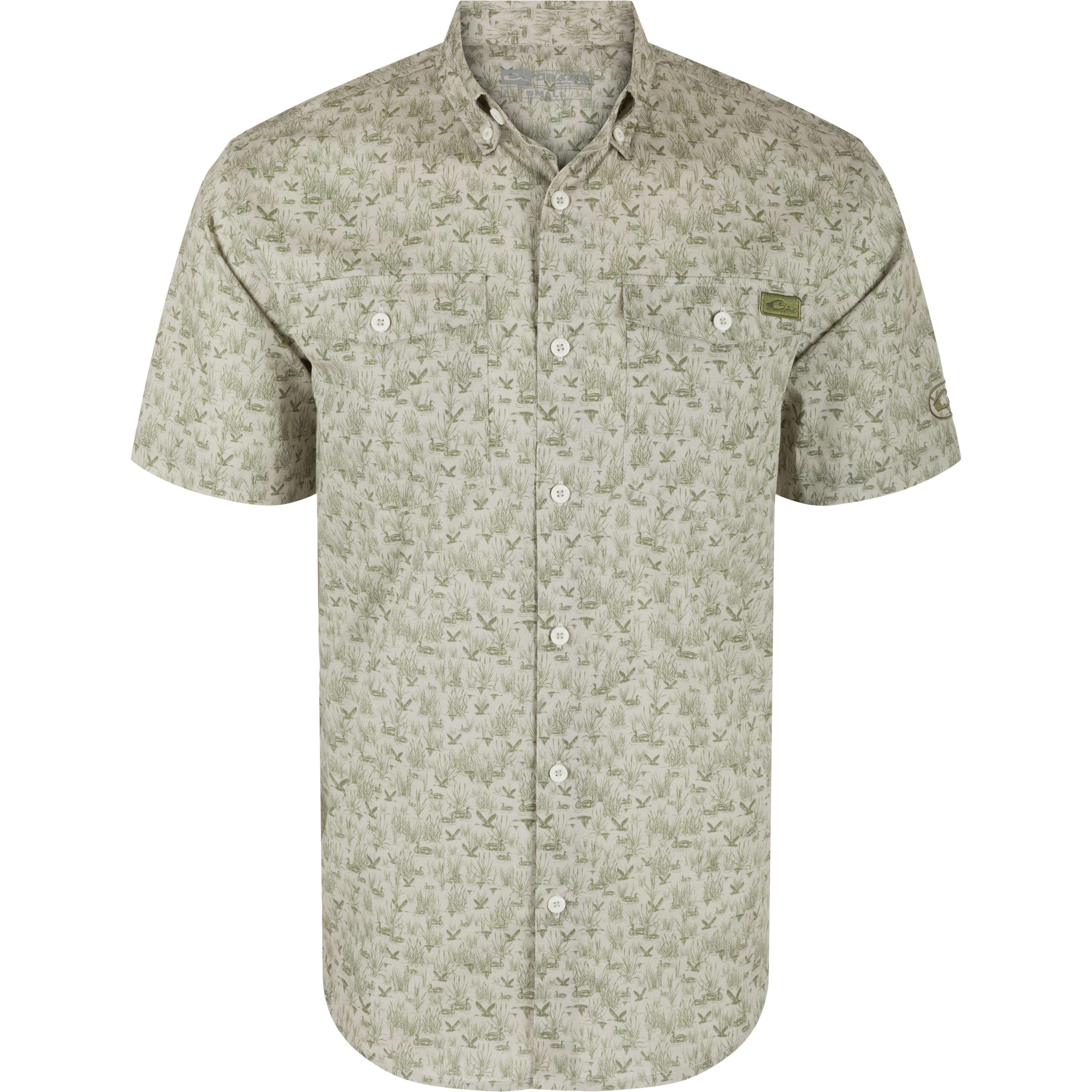 Shirt, M, Cotton Blend Poplin, Burnt Olive/Timber Wolf, M