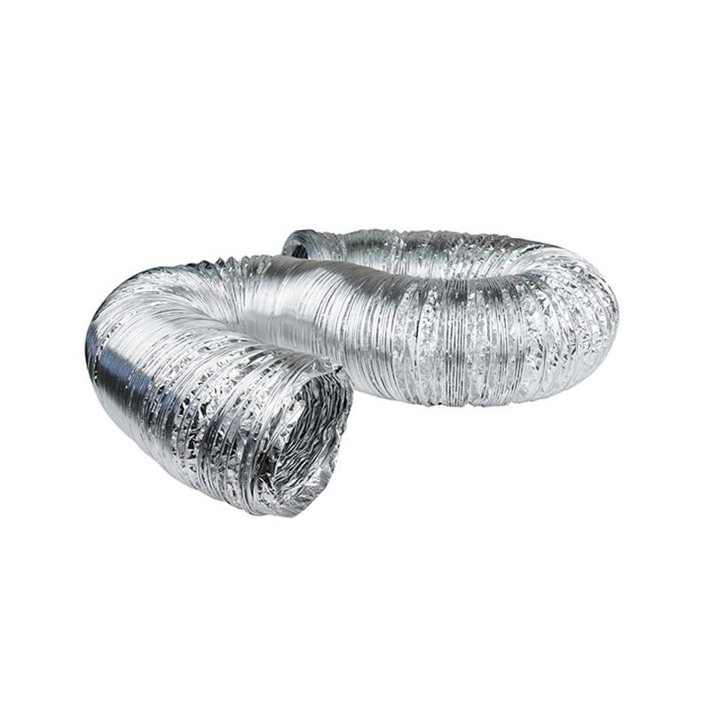 Dundas Jafine AF425 Flexible Foil Duct, 25 ft L, 0.5 in-WC, 10 in-WC, Aluminum