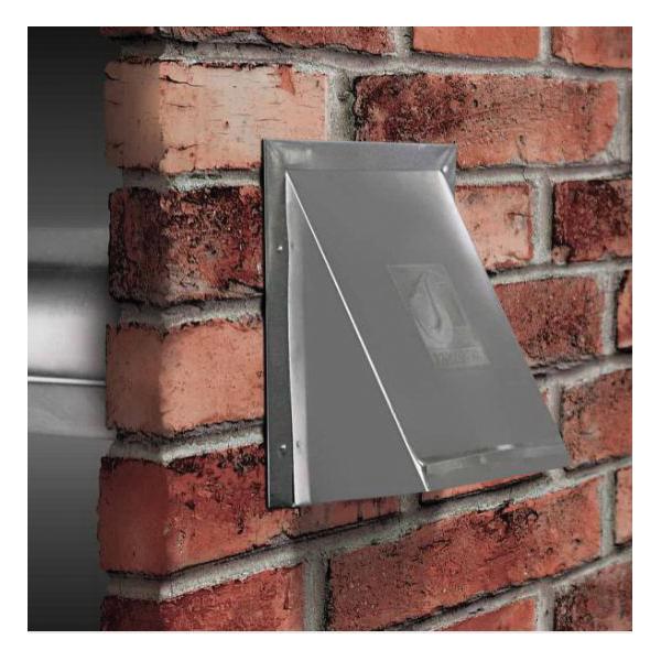 Dundas Jafine PVB4EAL Exhaust Hood, 5.94 in W, 6-1/4 in H, Aluminum