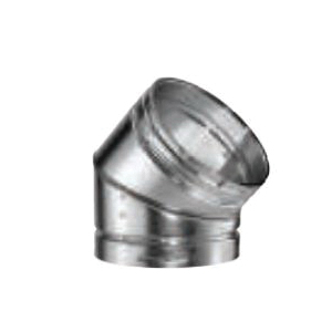 DuraVent® 10GVL45 Adjustable Elbow, 10 in, 45 deg, 0.012 in Aluminum, 0.018 in Galvanized Steel, 26 ga