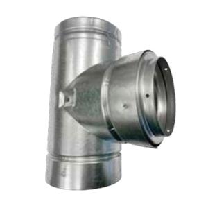 DuraVent® 5BVTR4 Reducing Tee, 5 x 5 x 4 in, Aluminum, Galvanized