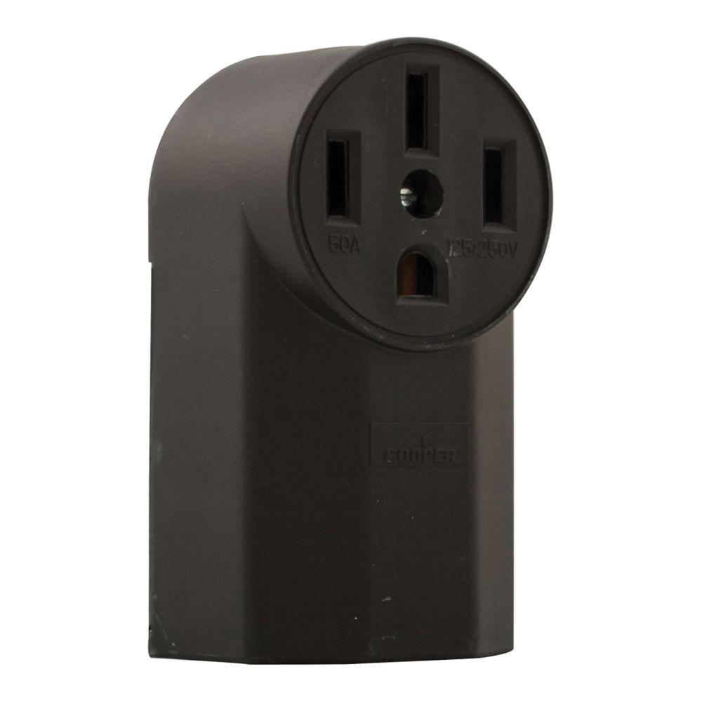 EATON 1212 Power Device Receptacle, 125/250 VAC, 50 A, 3 -Pole, 4 -Wire, Black, NEMA 14-50R thumbnail 2