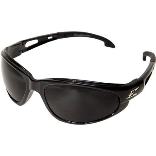 EDGE® SW116 Safety Glasses, Unisex, Universal, Smoke Lens, Scratch-Resistant Lens, Gloss Black Frame