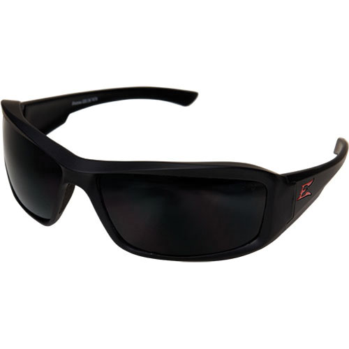 EDGE® XB136 Safety Glasses, Unisex, Universal, Smoke Lens, Scratch-Resistant Lens, Rubberized Matte Black Frame