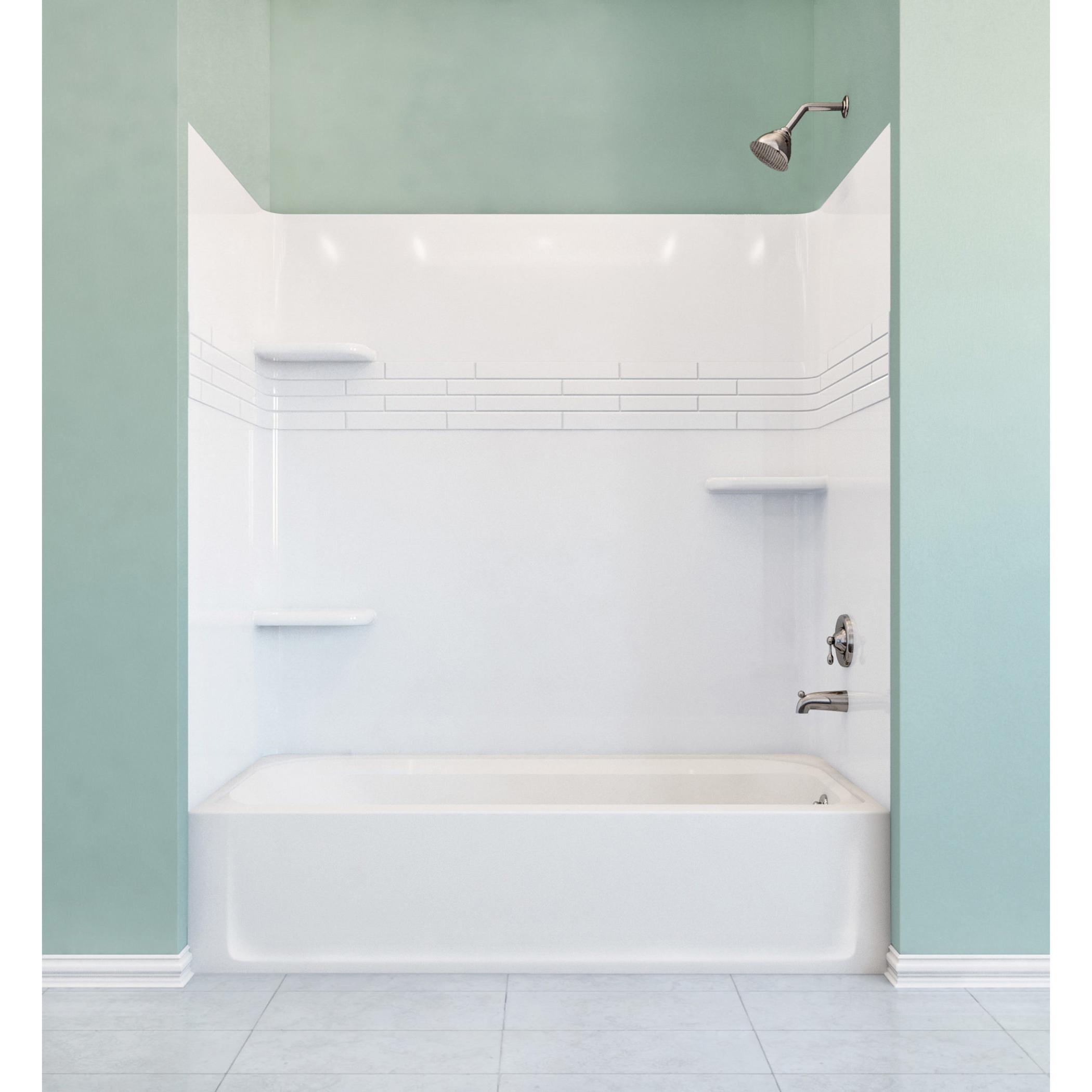 ELM® TOPAZ™ T6032R Bathtub, Soaking Bath Therapy, 60 in L, 32 in W, Right Drain Location, Semi Gloss, White thumbnail 3