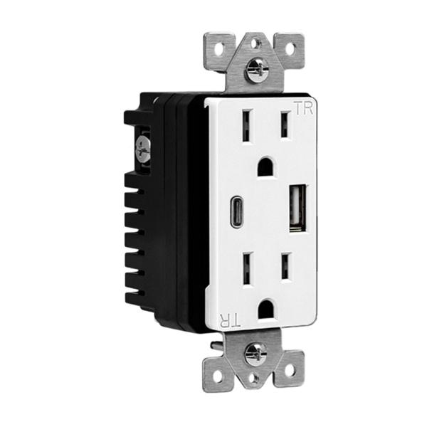 Enerlites 61501-TR2USB-1A1C-W 217543