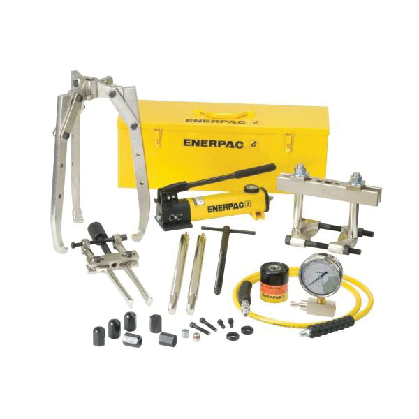 ENERPAC® BHP BHP1752 Hydraulic Master Puller Set With P142 Hand Pump, Hydraulic Power Source, 14 ton Capacity, 3-Jaw