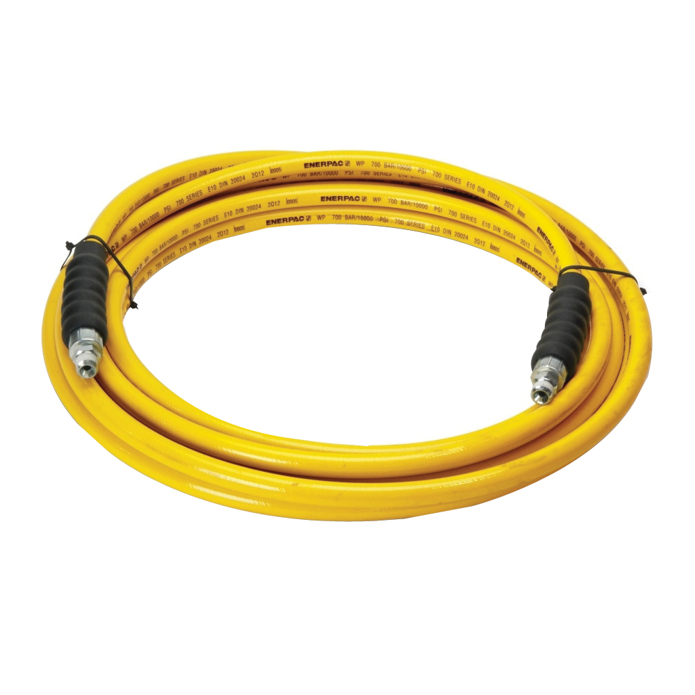 ENERPAC® H700 H7306 High Pressure Hydraulic Hose, 0.38 in ID, 6 ft L, 10000 psi Pressure, Thermoplastic Tube
