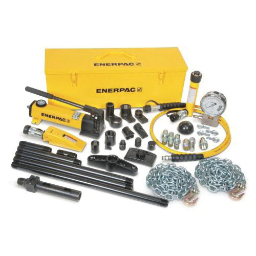 ENERPAC® MS24 Hydraulic Cylinder and Pump Set, 22 kN Cylinder, 5000 psi Max Operating Pressure, 5 in Stroke