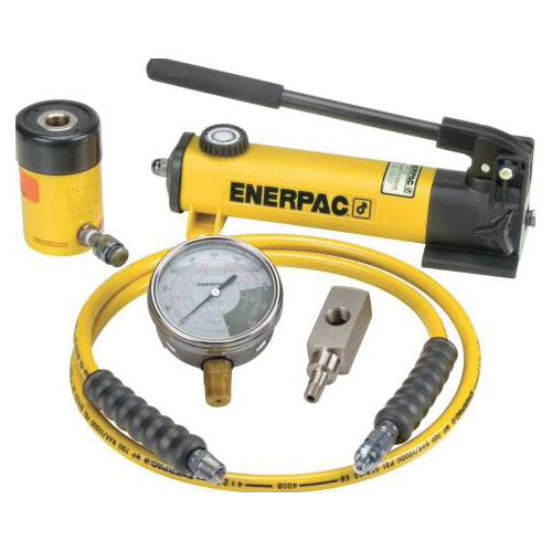 ENERPAC® SCH-121H Hydraulic Cylinder and Pump Set, 12 ton Cylinder, 10000 psi Max Operating Pressure, 1.63 in Stroke