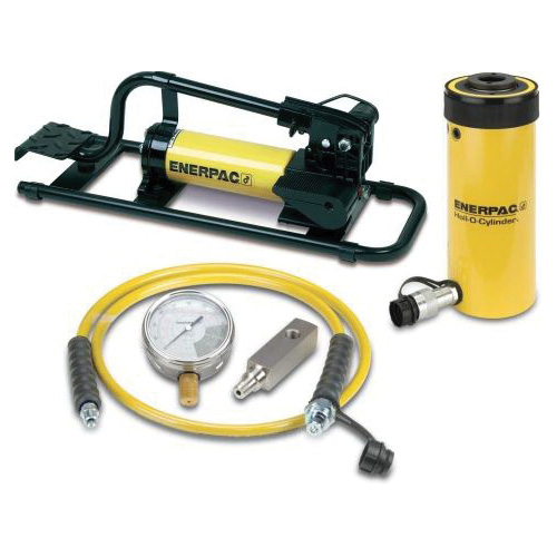 ENERPAC® SCH-202FP Hydraulic Cylinder and Pump Set, 20 ton Cylinder, 10000 psi Max Operating Pressure, 2 in Stroke