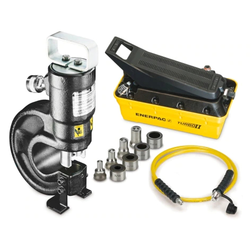 ENERPAC® STP35A Hydraulic Punch and Standard Die Set With Air Pump, 35 ton Capacity, 10000 psi Operating