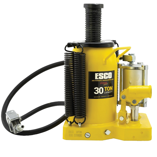 ESCO Pro Series 10383 Bottle Jack, Hydraulic Operation, 30 ton Lifting, 20 in Max Lift Height, 1-3/4 in W Saddle