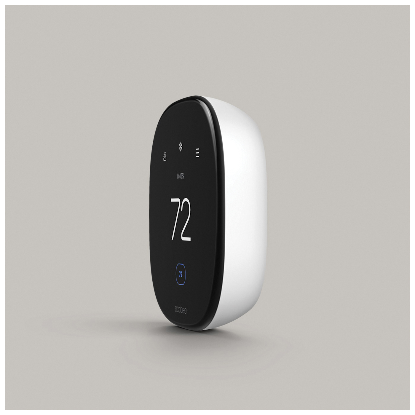 Ecobee EB-STATE6LP-01 Smart Thermostat, 24 VAC, 3.5 VA, 4 in Full Color LCD Touchscreen Display