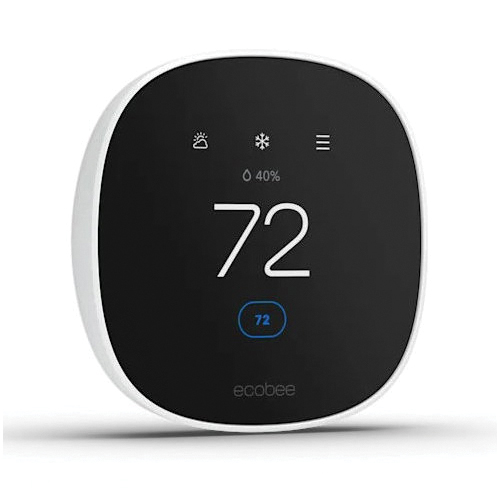 Ecobee EB-STATE7PB-01 Smart Thermostat Lite, 24 V, LCD Display, Programmable Programmability