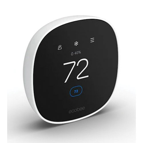 Ecobee EB-STATE7PB-01 Smart Thermostat Lite, 24 V, LCD Display, Programmable Programmability