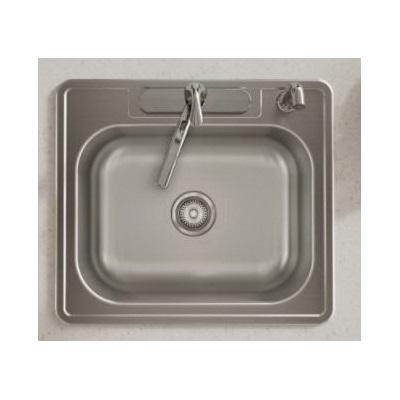 Zurn® DSE125224 Kitchen Sink, Rectangular, 4-Hole, Stainless Steel, Elite Satin
