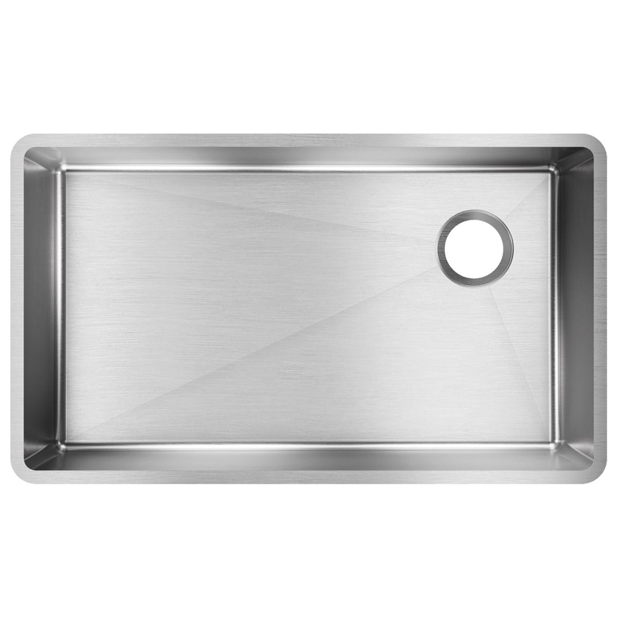 Elkay® Crosstown® ECTRU30179RT Kitchen Sink, Rectangular, 304 Stainless Steel, Polished Satin, Import thumbnail 4
