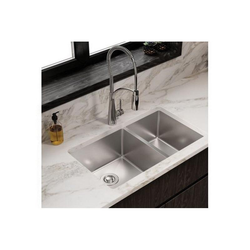 Elkay® Crosstown® ECTRU32179RT Kitchen Sink, Rectangular, 304 Stainless Steel, Polished Satin, Import thumbnail 4