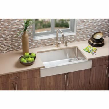 Elkay® Crosstown® ECTRUF30179R Apron Front Kitchen Sink, Rectangular, Stainless Steel, Polished Satin, Import thumbnail 3