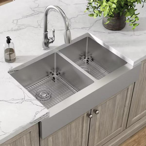 Elkay® Crosstown® ECTRUF32179RC Kitchen Sink Kit, Stainless Steel, Polished Satin, Import thumbnail 2