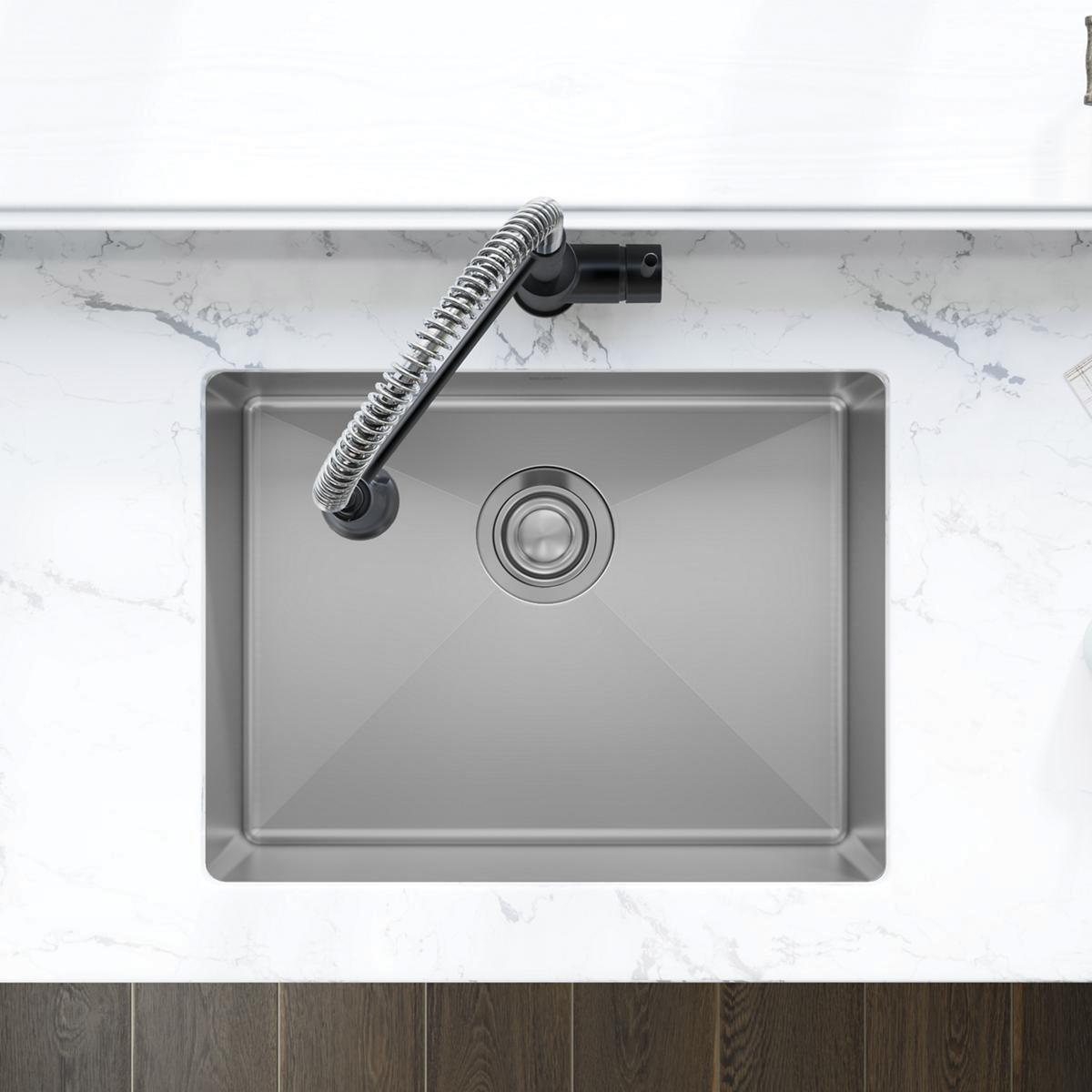 Elkay® Crosstown® EFRU2115T Kitchen Sink, 304 Stainless Steel, Polished Satin