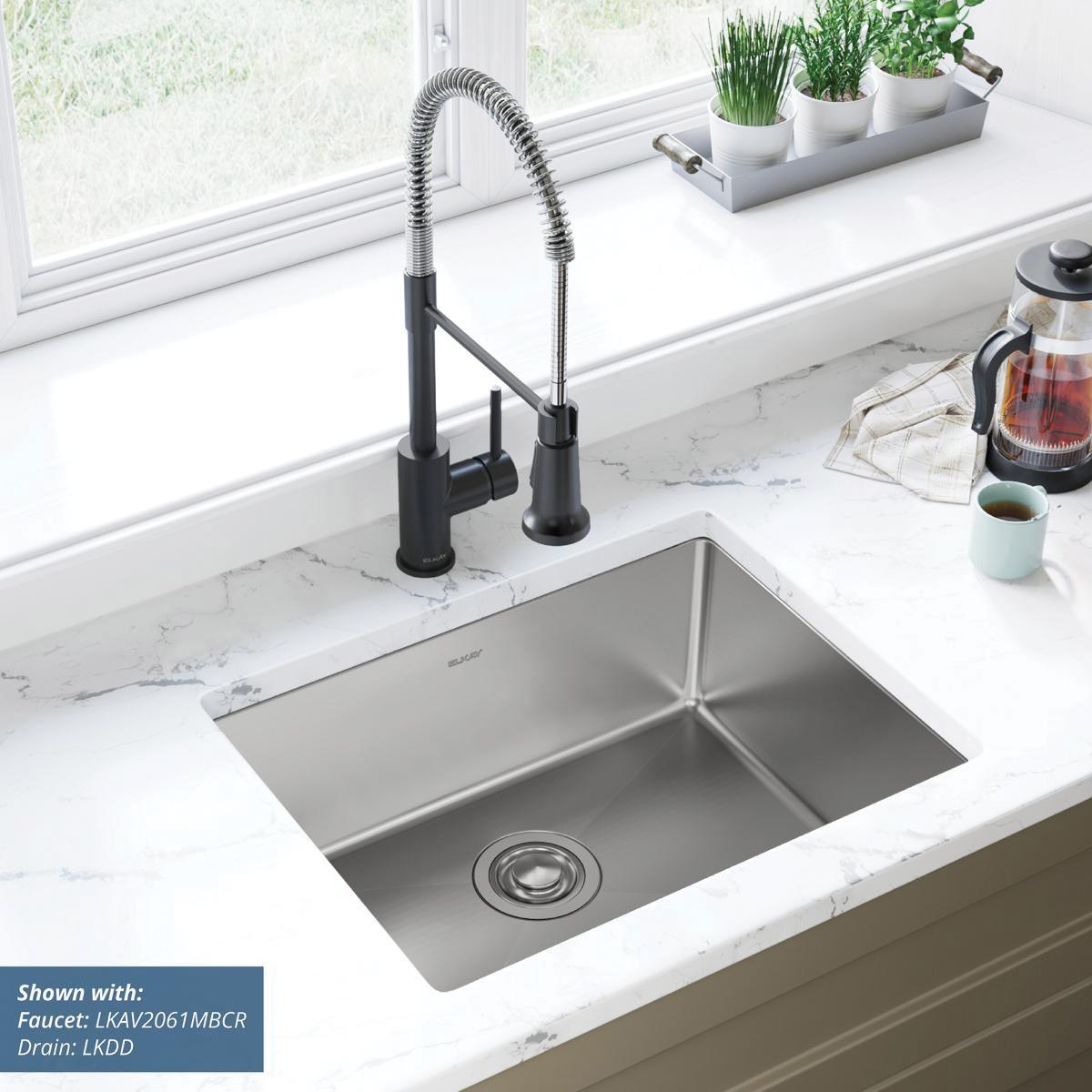 Elkay® Crosstown® EFRU2115T Kitchen Sink, 304 Stainless Steel, Polished Satin thumbnail 2