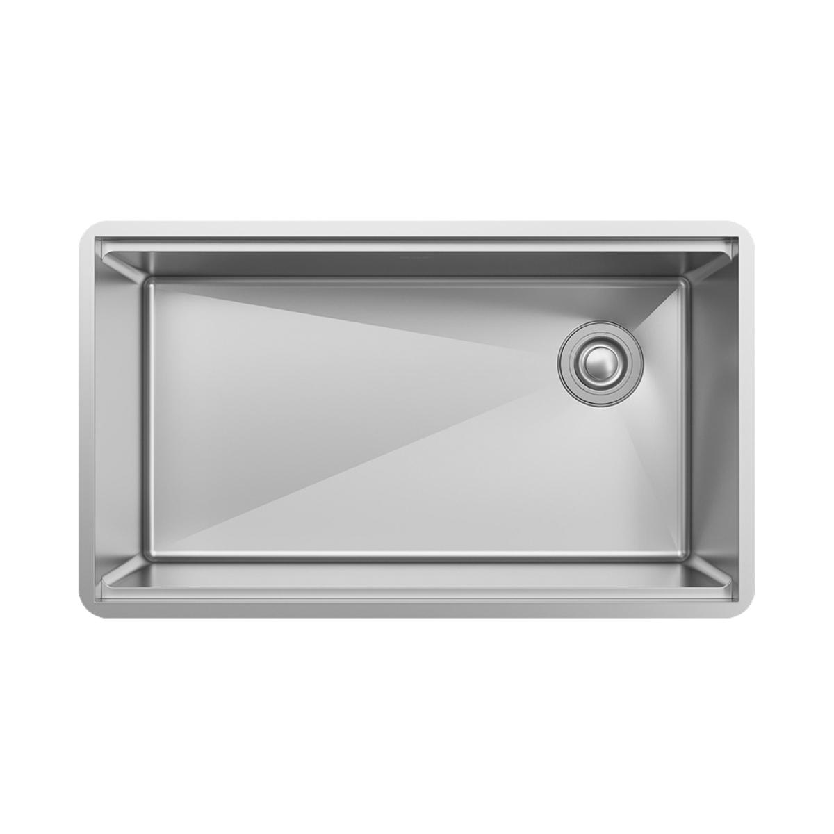 Elkay® Crosstown® EFRU30169RTWC Kitchen Sink, Rectangular, 304 Stainless Steel, Polished Satin, Import